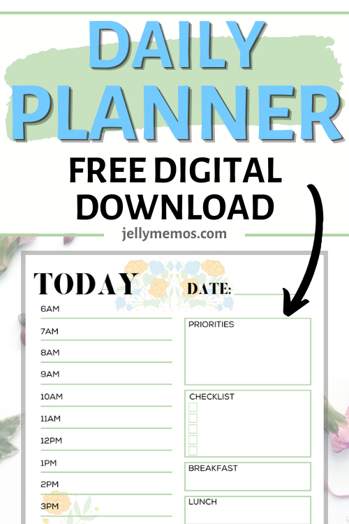 free daily planner printable with time slots