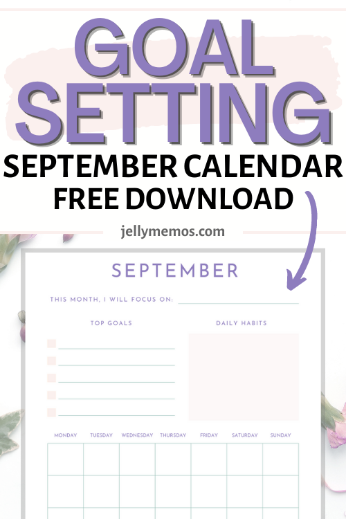 september goal setting calendar featured image