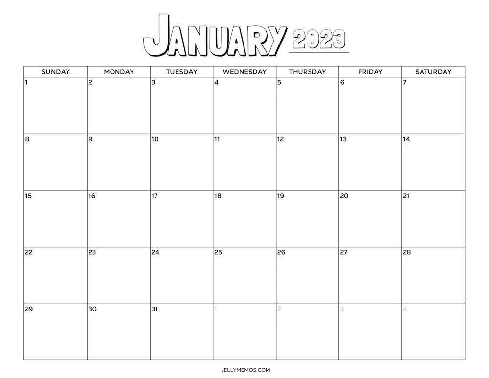 January 2023 Calendar 02