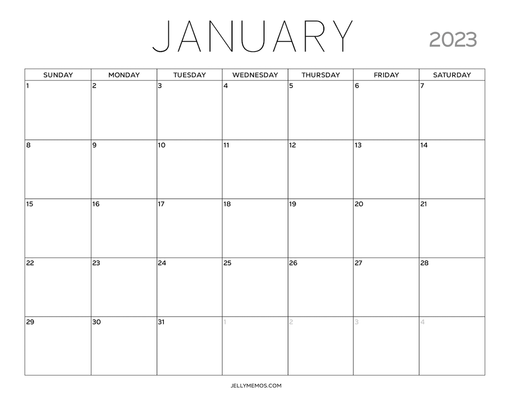 January 2023 Calendar 05