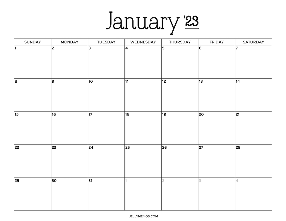 January 2023 Calendar 09