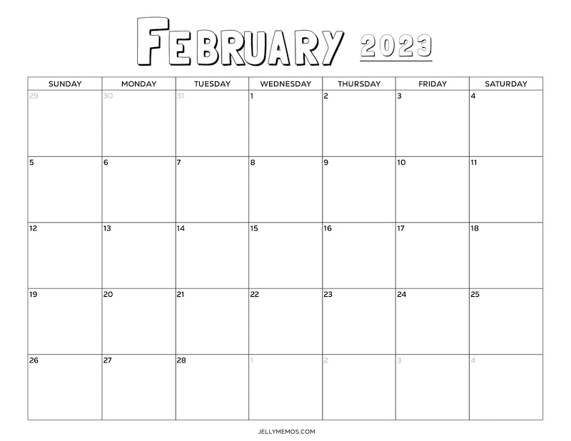 February 2023 Calendar