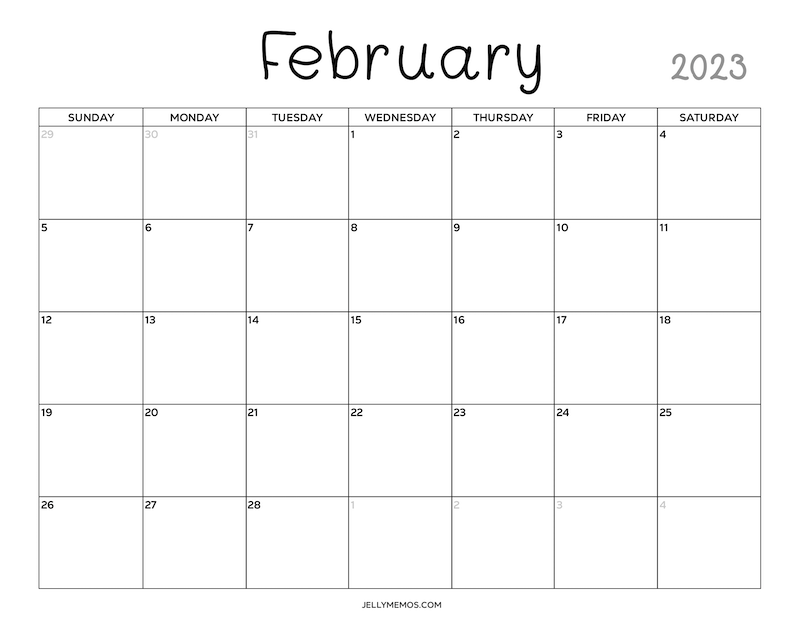 February 2023 Calendar