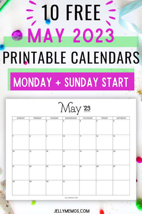 May 2023 calendar printables post feature