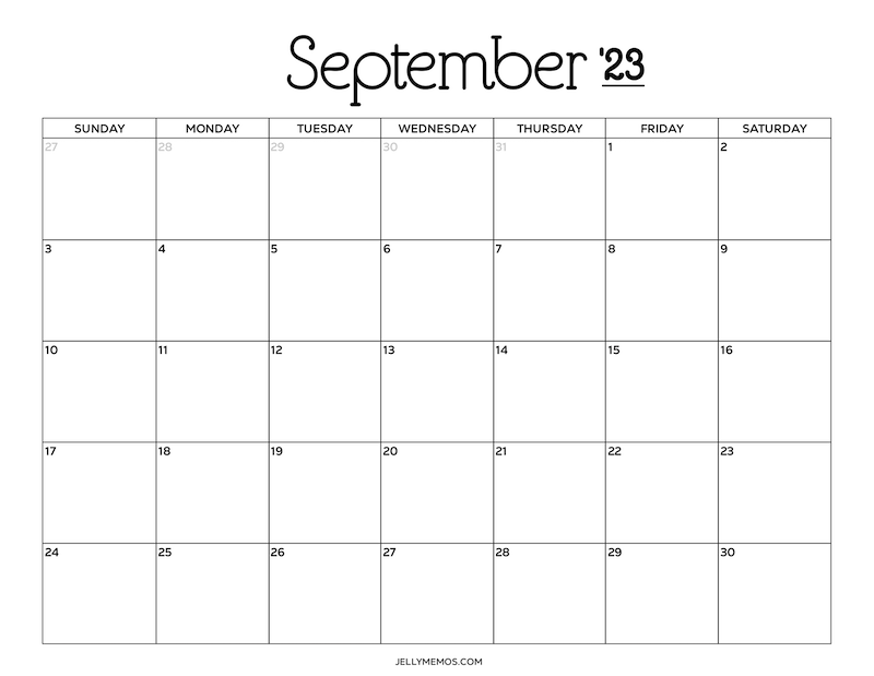 september 2023 calendar printables