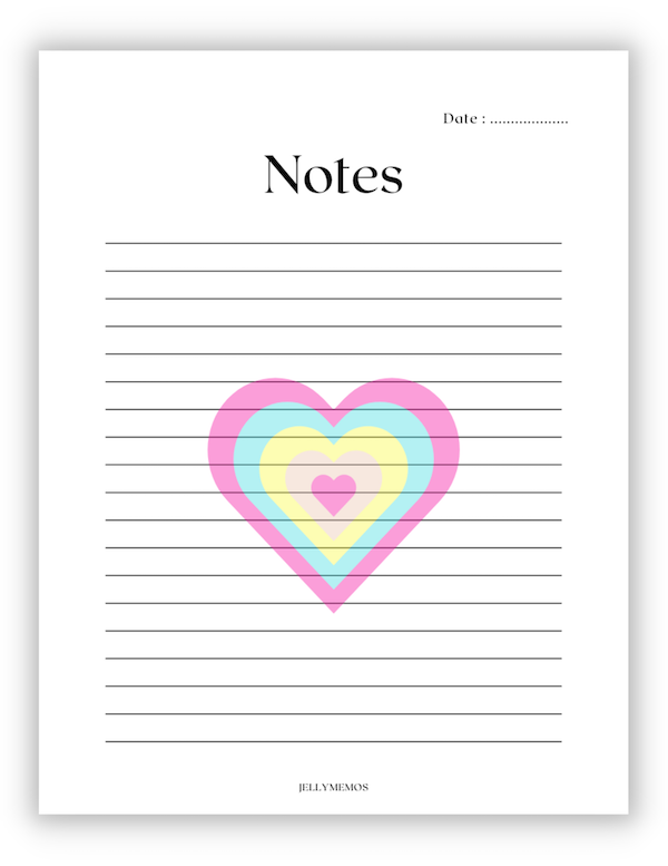 31 Cute Printable Notebook Paper Templates! JellyMemos