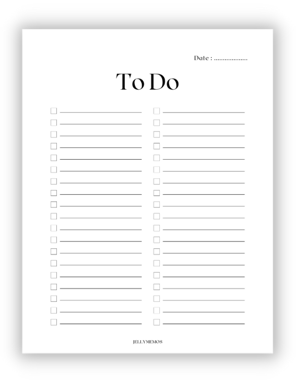 31 Aesthetic To Do List Templates (Printable & Digital) - JellyMemos