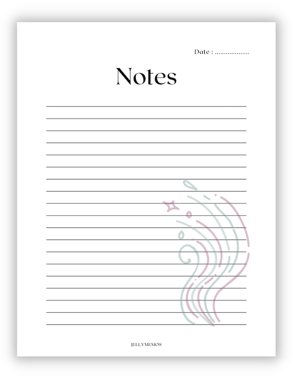 printable notebook paper with designs
