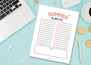 9 Cute Summer Bucket List Templates! Printable & Digital - JellyMemos