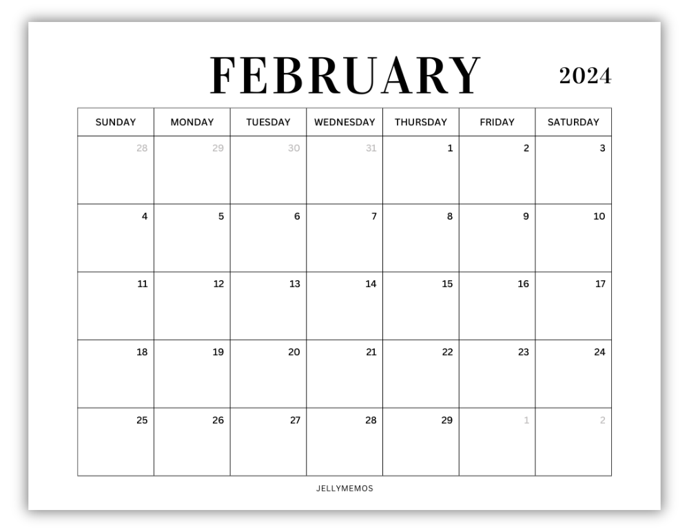 february 2024 calendar