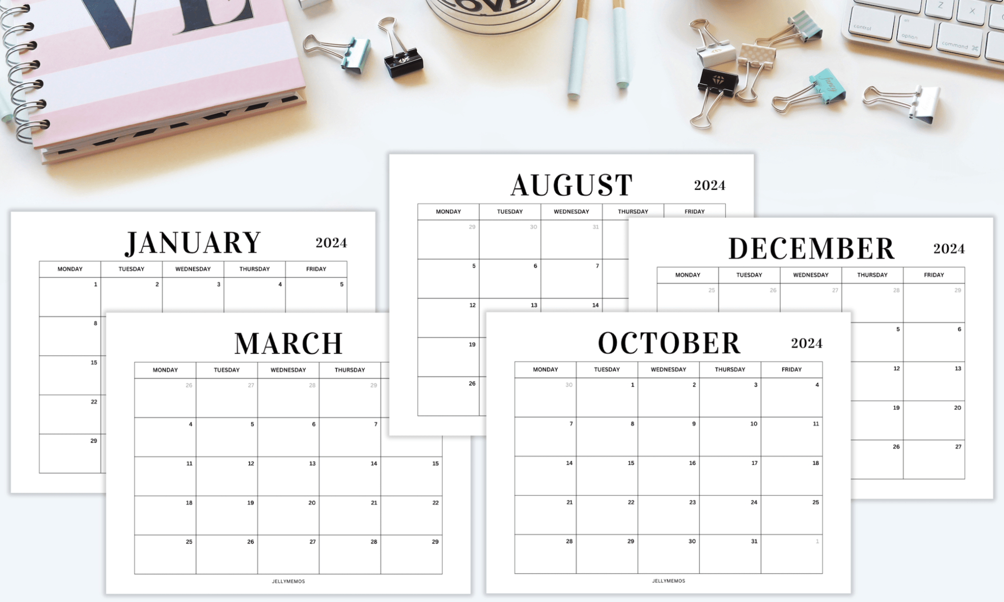 2024-monday-to-friday-calendar-printables-vertical-horizontal