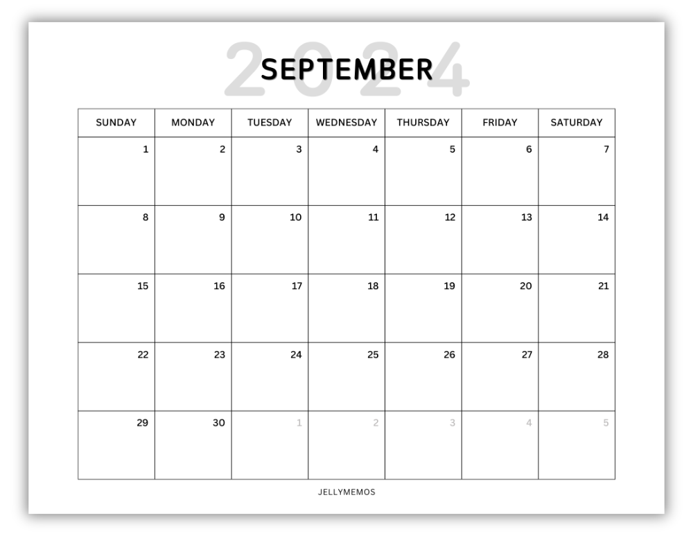 september 2024 calendar
