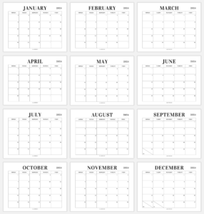 2024 Monday To Friday Calendar Printables (Vertical & Horizontal ...