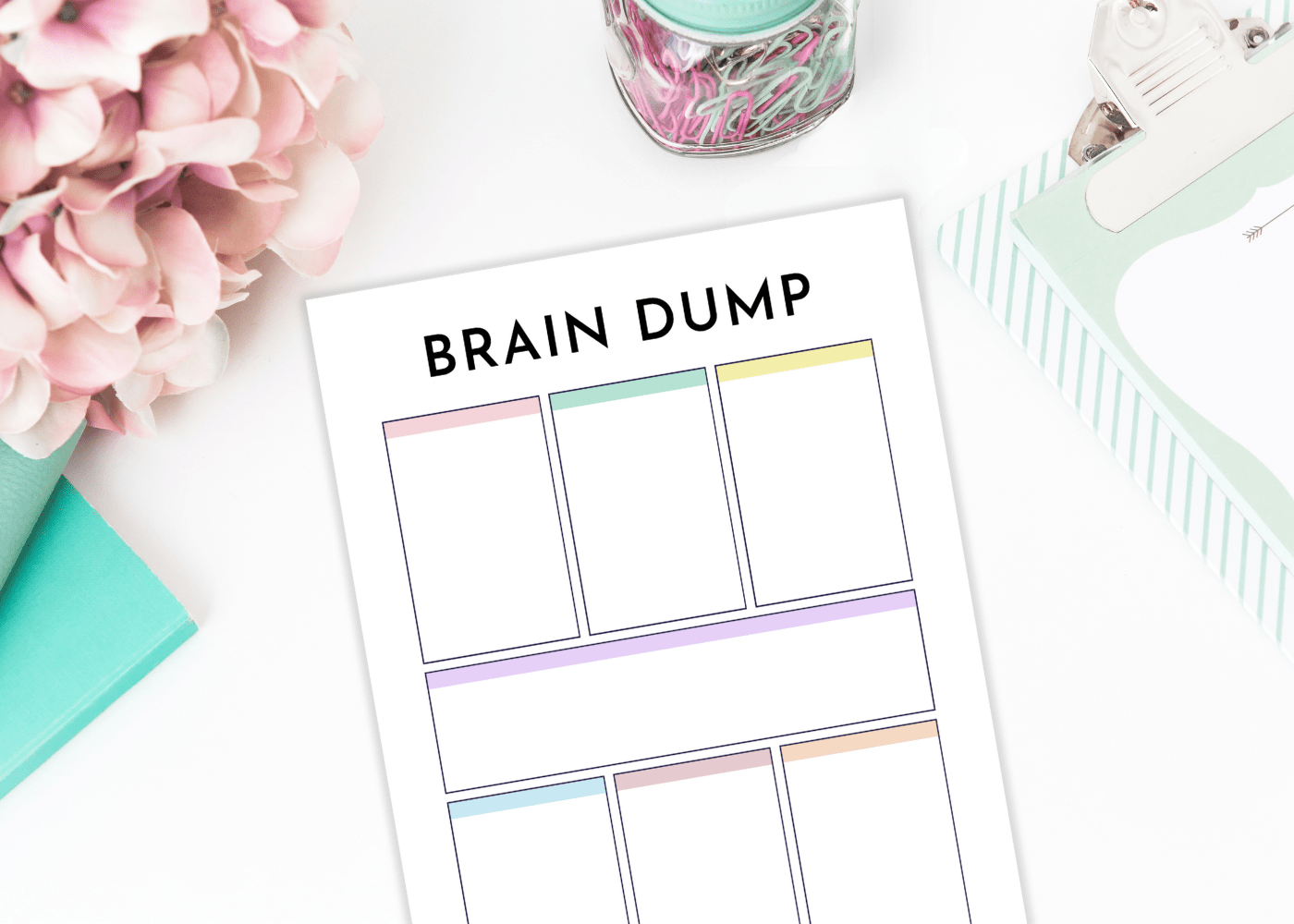 Printable Brain Dump Templates! 19 Cute Brain Dump Worksheets - JellyMemos