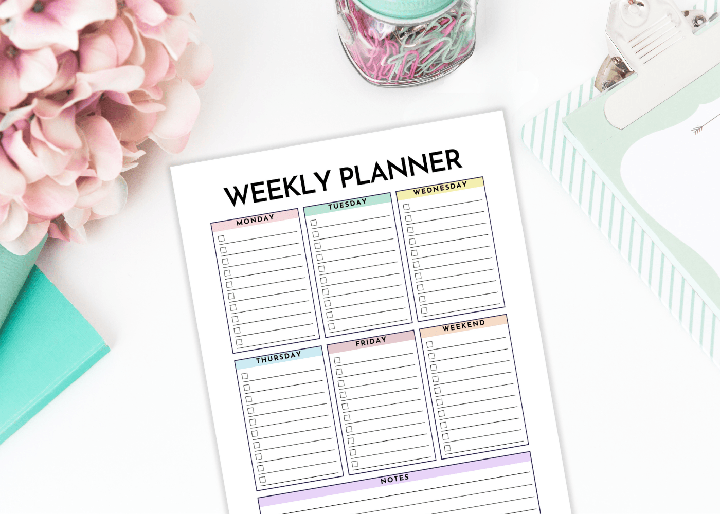 Cute & Free Weekly To do List Printables For Productivity! - JellyMemos