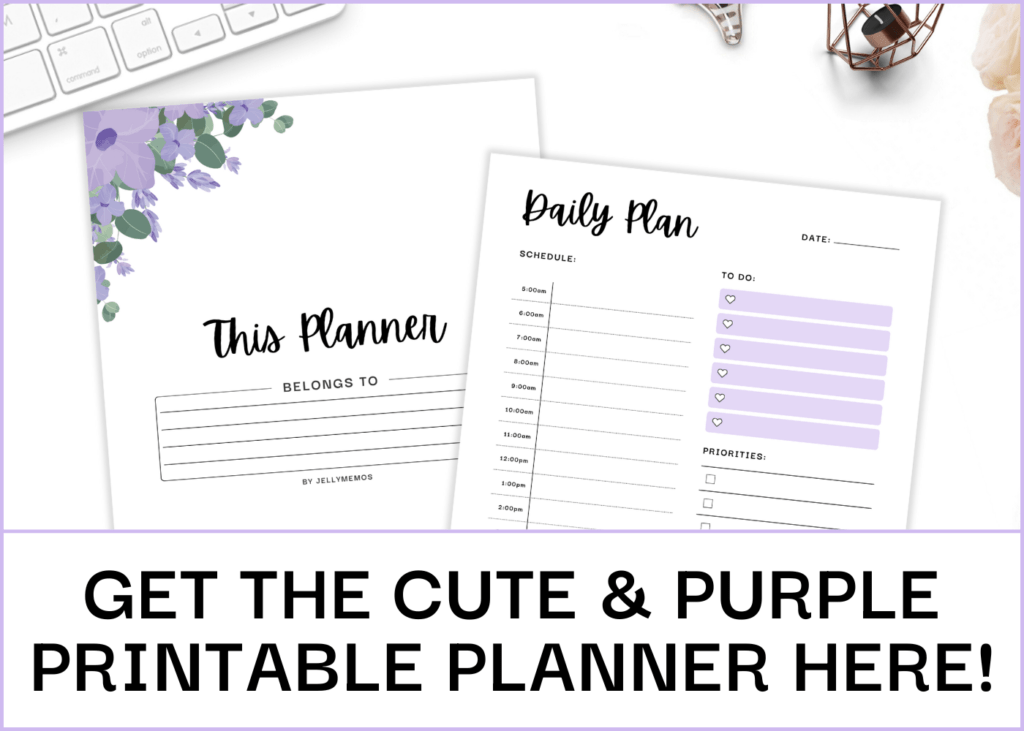 purple printable planner