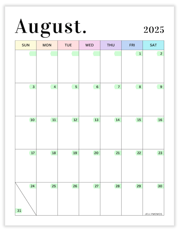 august 2025 pastel calendar printable