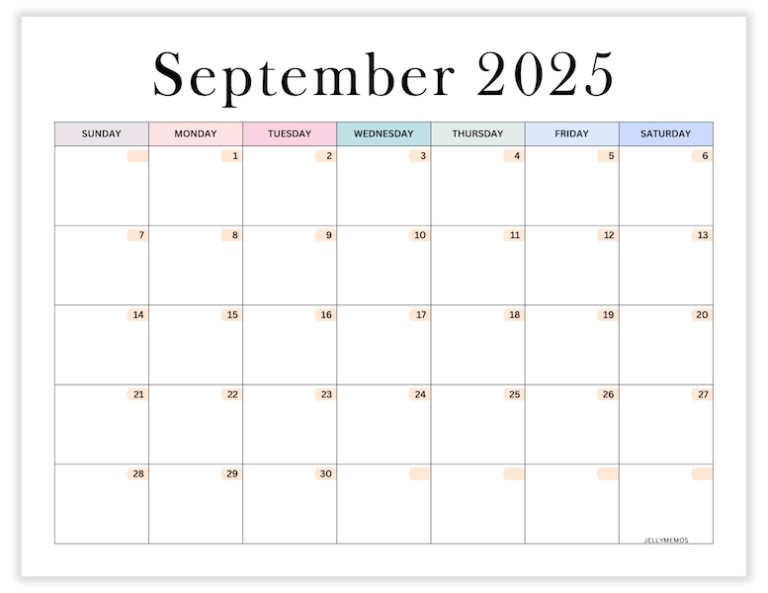 2025 Aesthetic Calendar Printable (Vertical & Horizontal!) - JellyMemos