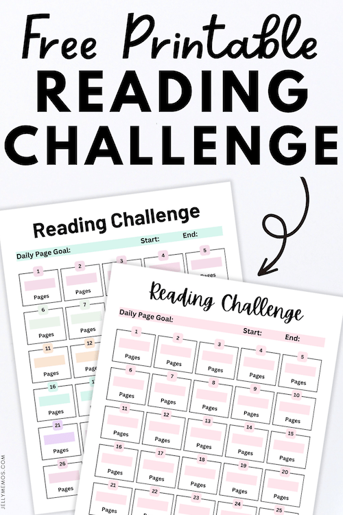 30 Day Reading Challenge Templates Free Printables JellyMemos