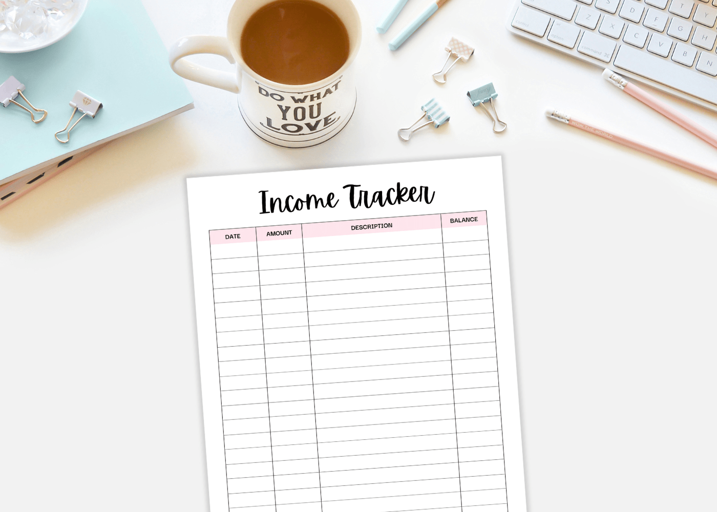Income Tracker Printable Templates To Organize Your Finances - JellyMemos