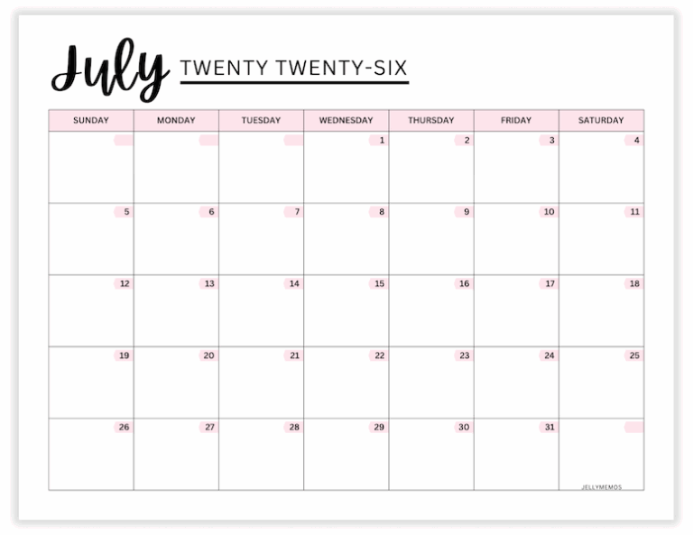 Pink Calendar Printable Templates For 2026 JellyMemos pink-calendar-printable-templates-for-2026-jellymemos