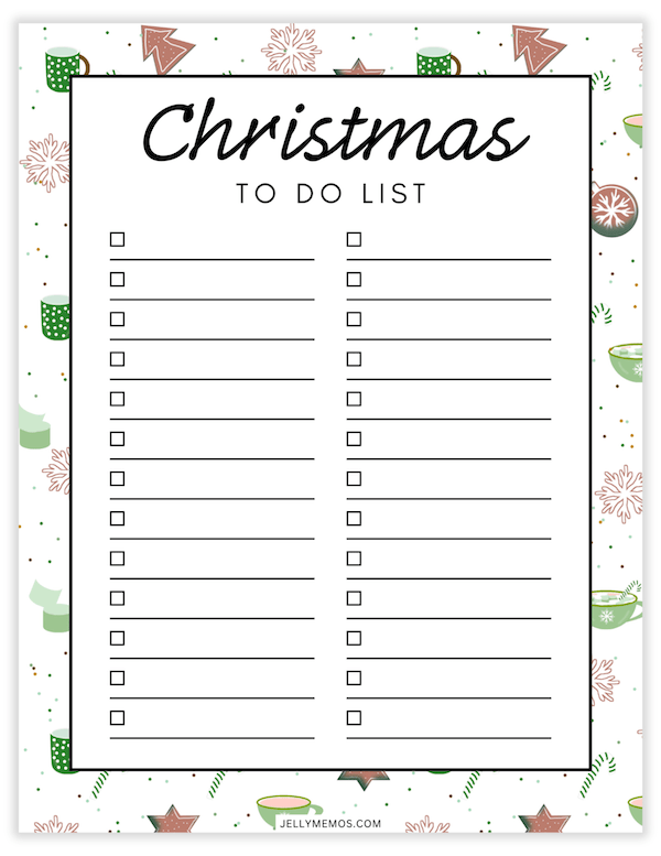 christmas to do list printable