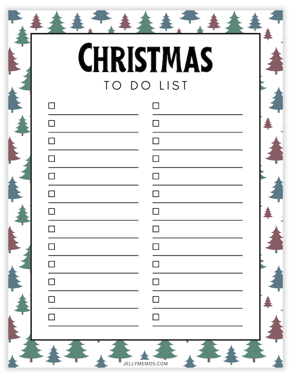 christmas to do list printable