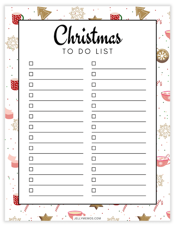 christmas to do list printable