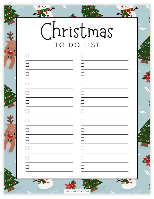 christmas to do list printable