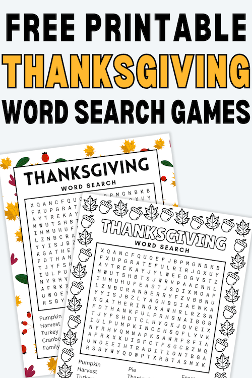 Printable Thanksgiving Word Search Puzzle – Fun Fall Game!