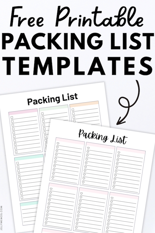 Blank Packing List Printables (Cute & Free Templates!)