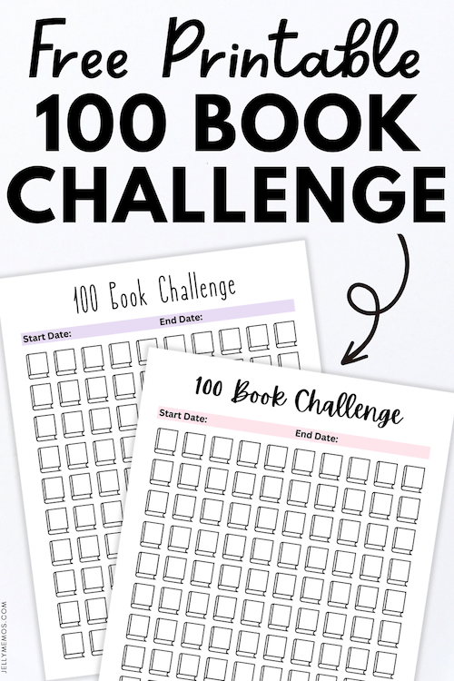 Printable 100 Book Challenge Templates – 12 Reading Trackers