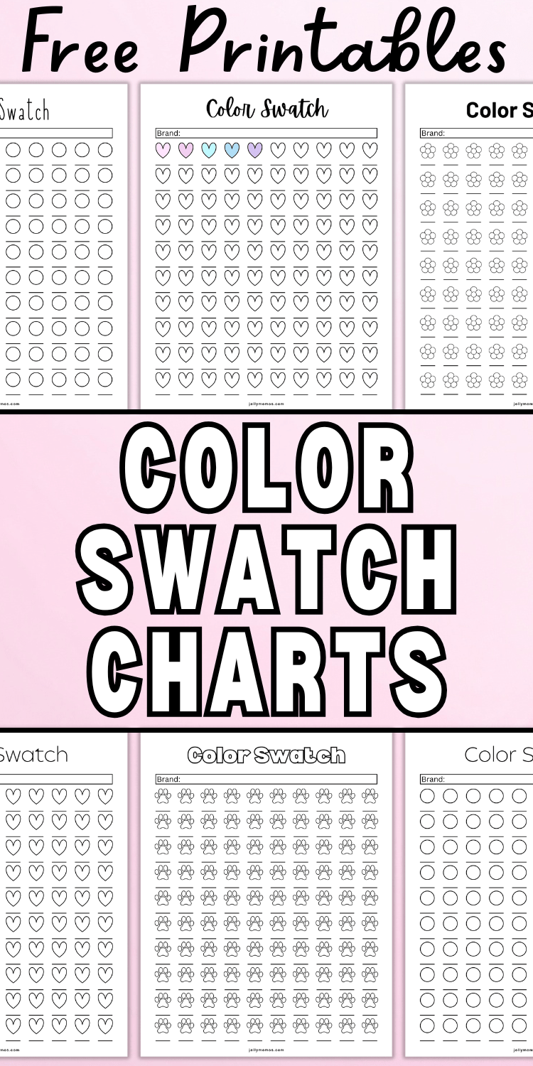 Printable Blank Color Swatch Chart Templates For Easy Reference ...