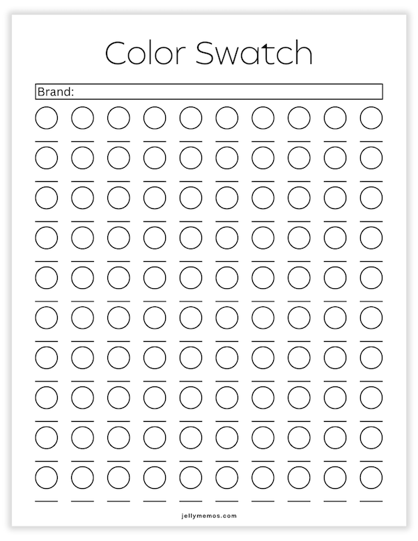 color swatch chart