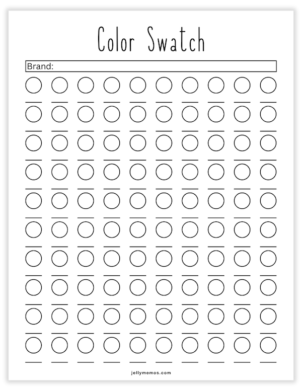 color swatch chart