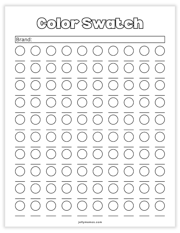 color swatch chart