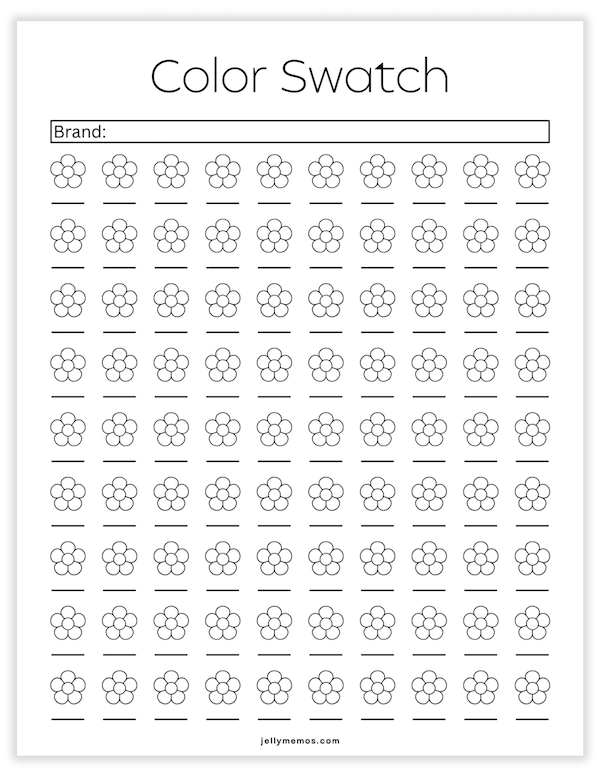 color swatch chart