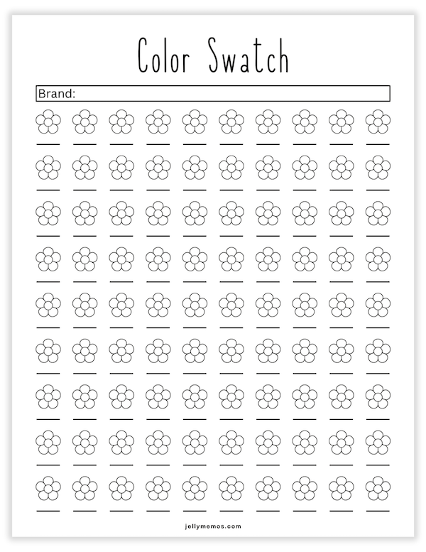 color swatch chart