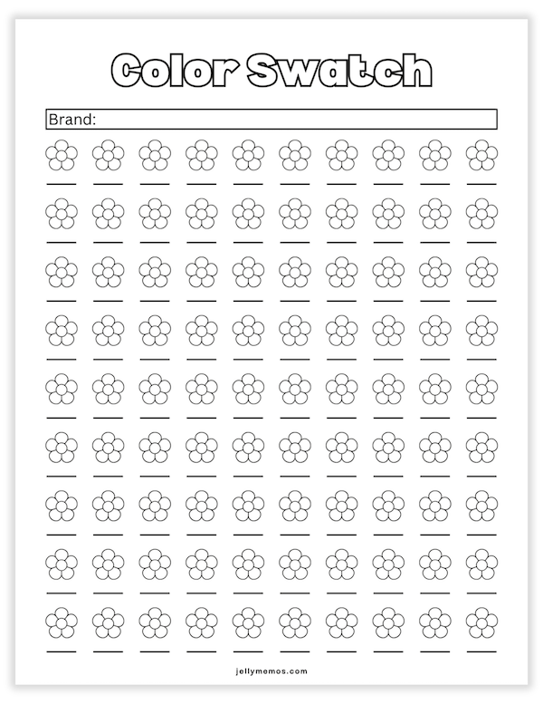 color swatch chart