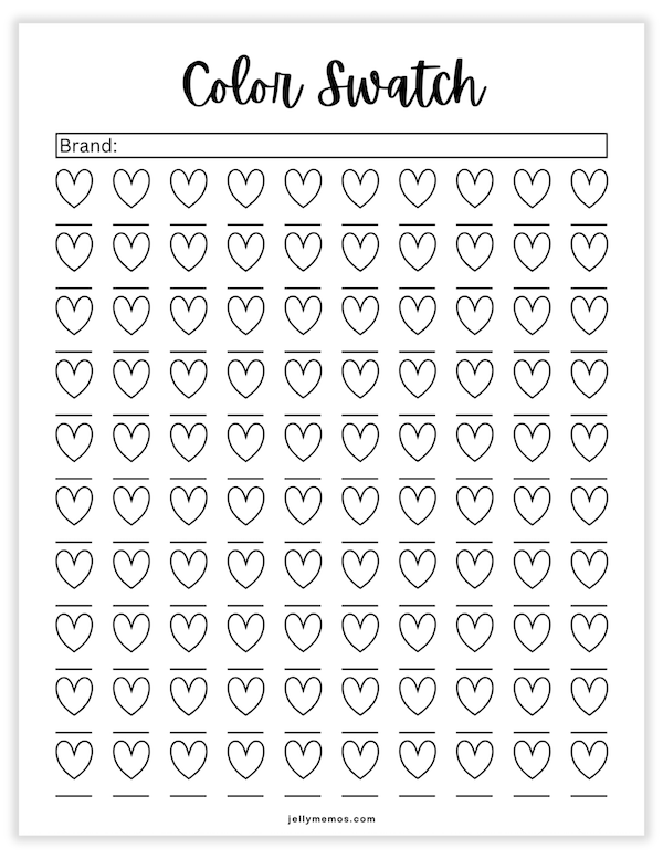 color swatch chart