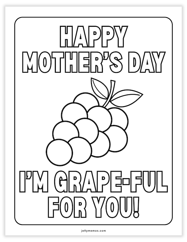 happy mother's day coloring pages