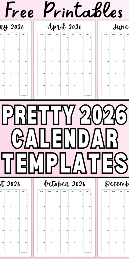 2026 pretty calendar
