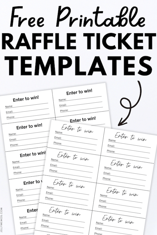 Printable Raffle Tickets For Events And Parties