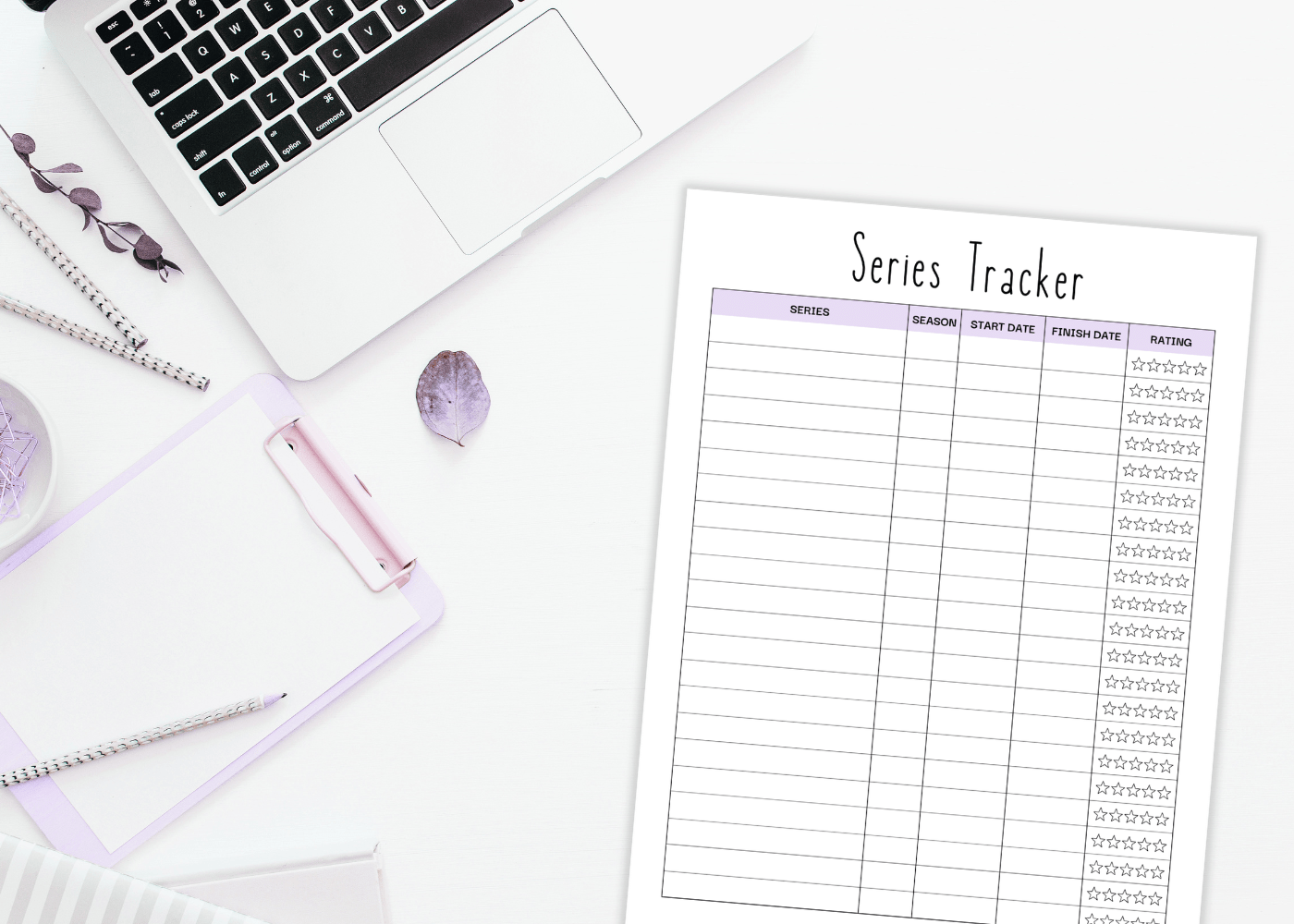 Printable TV Series Tracker Templates To Track Your Watch List - JellyMemos