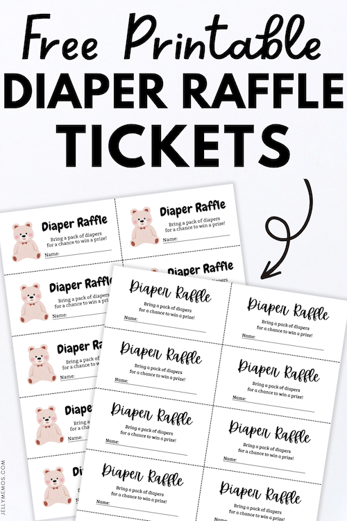 Diaper Raffle Tickets – Cute Printable Templates For Baby Showers