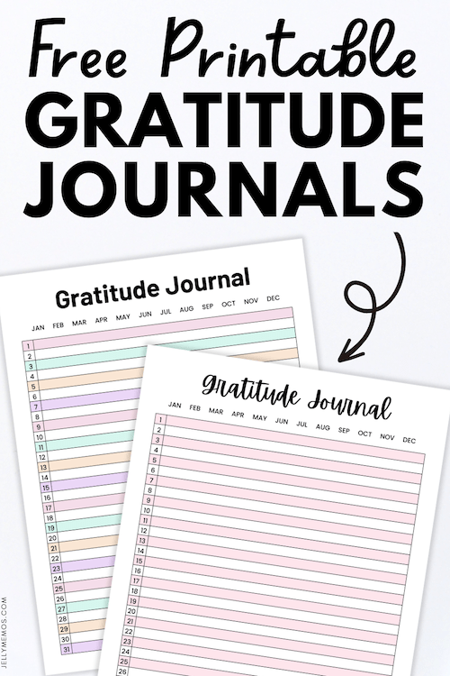 Printable Gratitude Journal Templates – Gratitude Log Worksheets