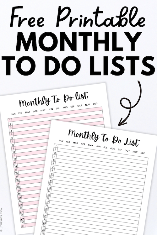 Printable Monthly To Do List Templates To Stay Productive