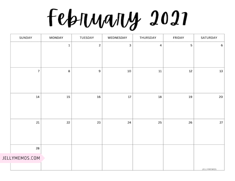 february 2027 pretty calendar printable