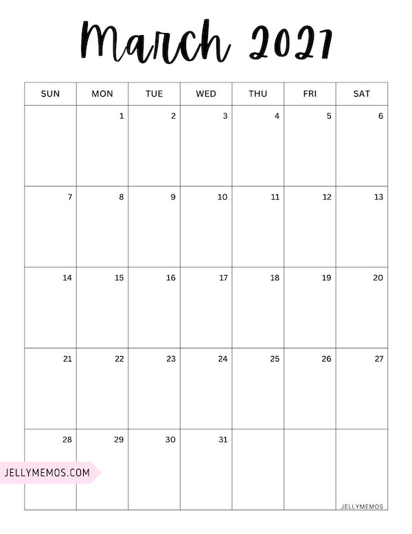 march 2027 pretty calendar printable