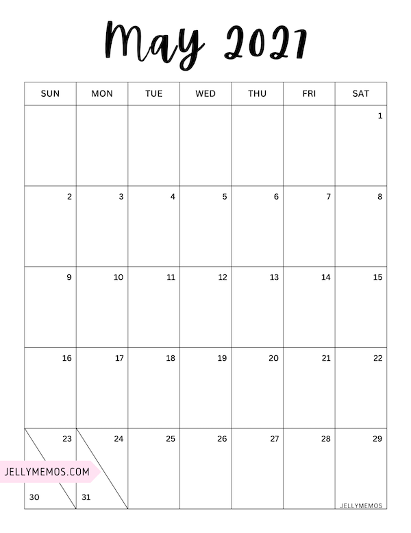 may 2027 pretty calendar printable